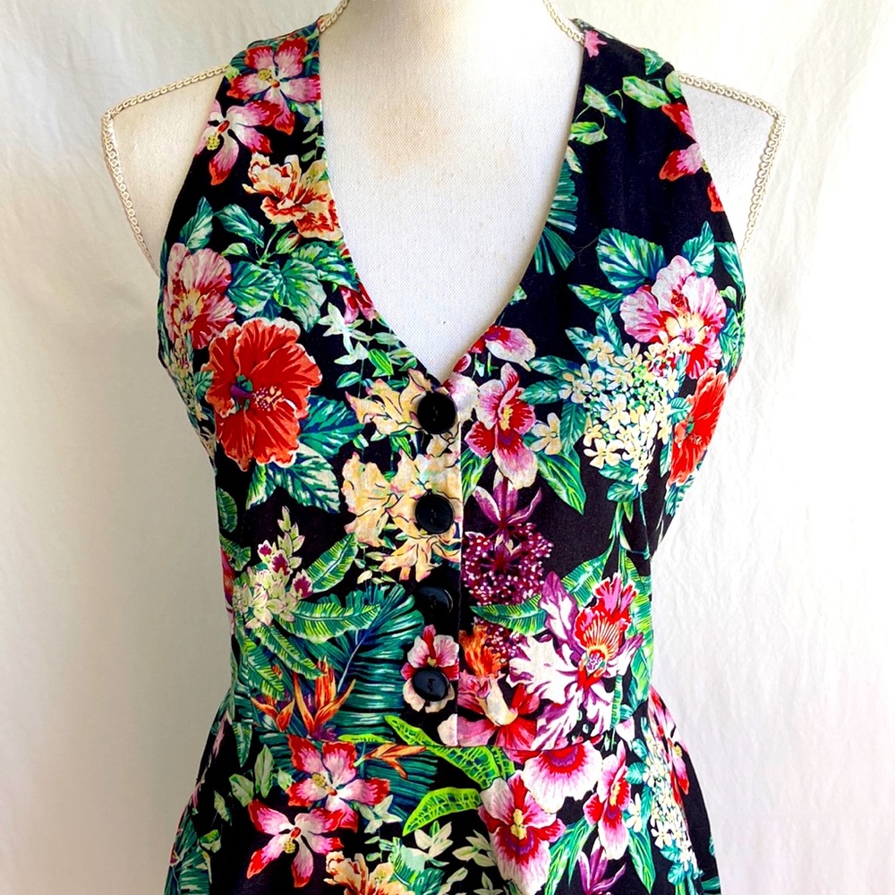 Dangerfield Floral Print Fit & Flare Skater Dress Sz 14 - Picture 4 of 10